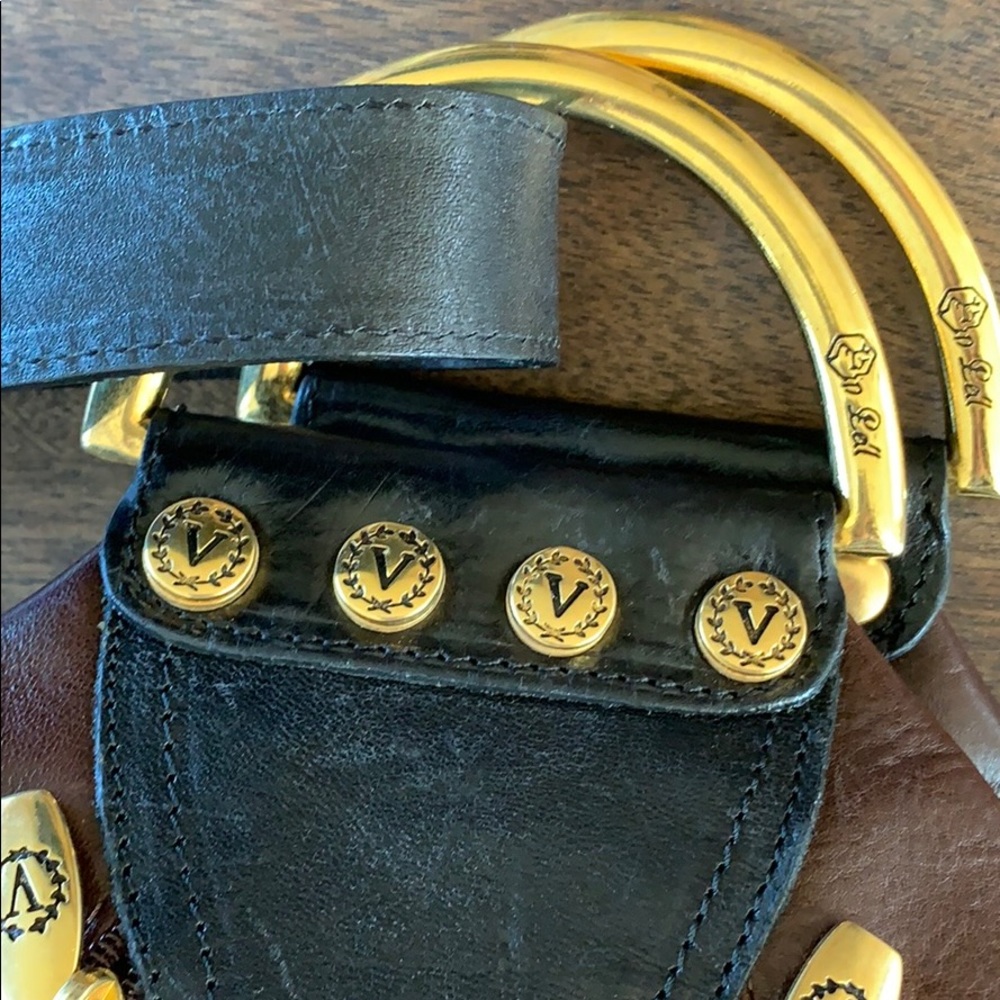 valentina leather purse backpack brown and black - Picture 2 of 14